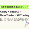 海外FX4社『Axiory・TitanFX・ThreeTrader・XMTrading』の最大スプレッドを比較！【米