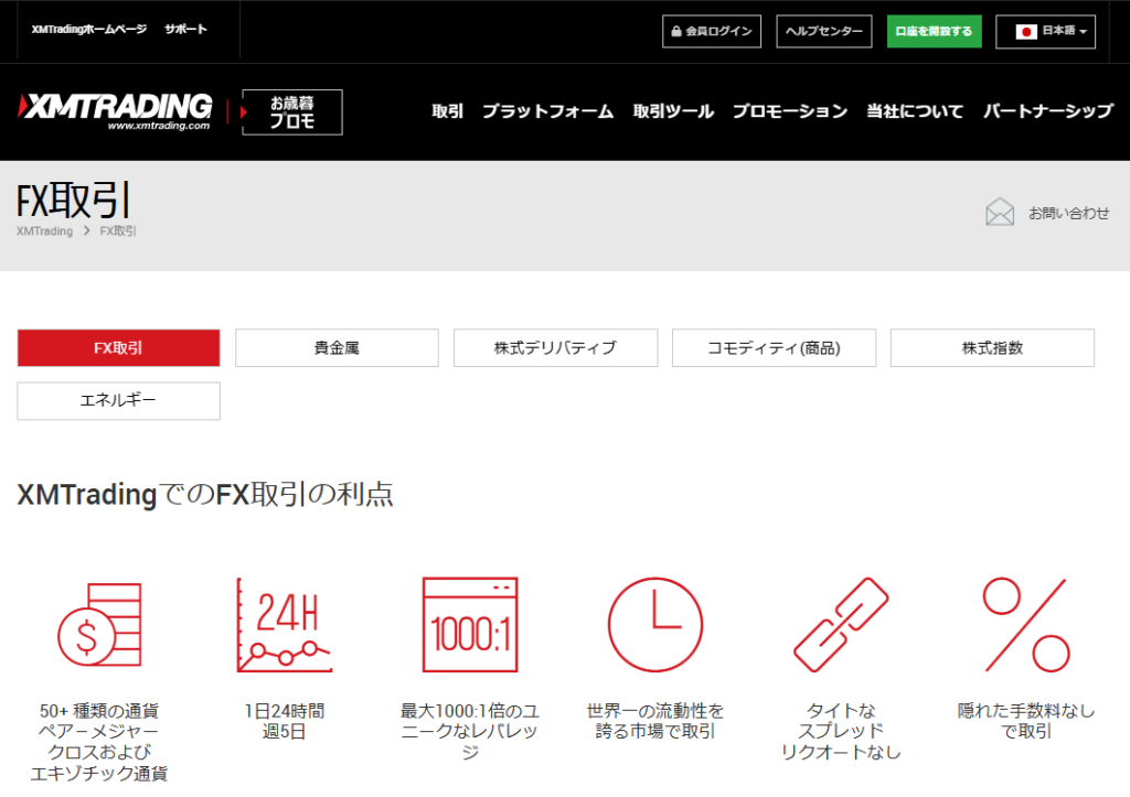 XMTrading FX取引について
